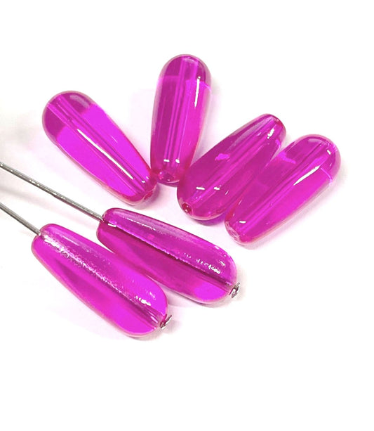 Smooth teardrops glass beads, 20mm, 260pcs