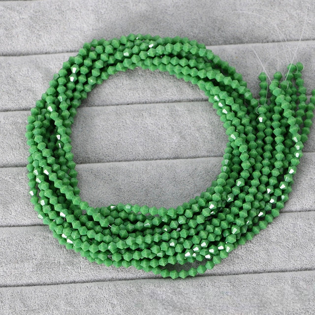2mm,3mm,4mm,6mm, Bicone Opaque Glass beads, 50 strands