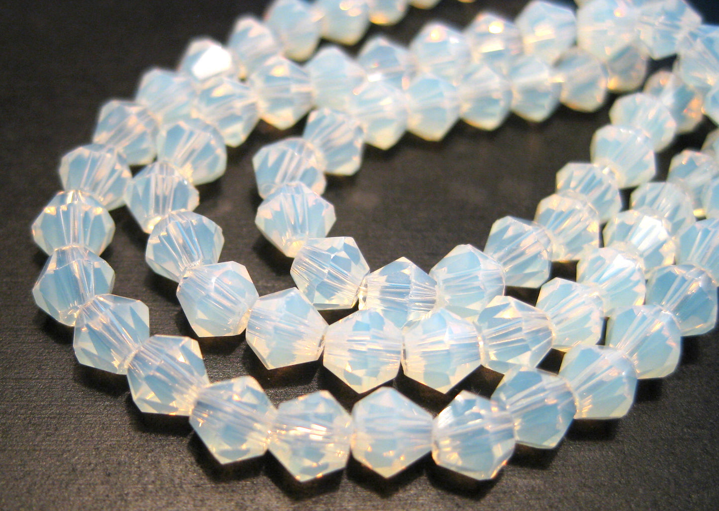 2mm,3mm,4mm,6mm, Bicone Opaque Glass beads, 50 strands