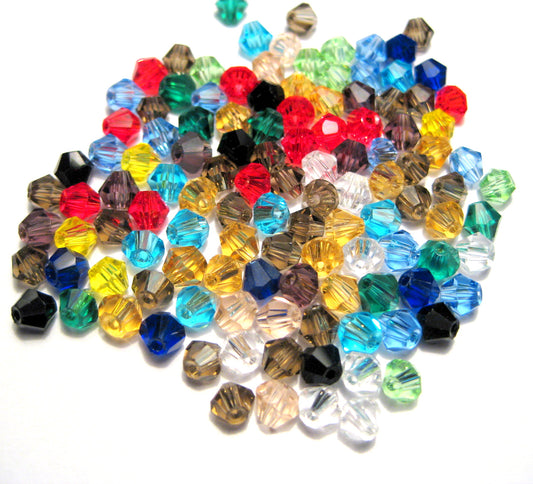 2mm,3mm,4mm,6mm, 8mm,  Bicone Glass beads, 50 strands