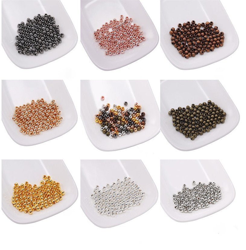 Spacer Beads, Metal Ball beads, Spacer Ball Beads, 2-10mm Round