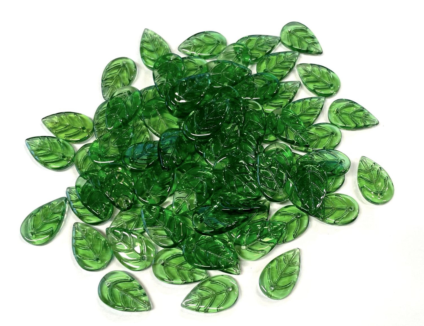 18mm Leaf Beads, Glass Beads, 420pcs
