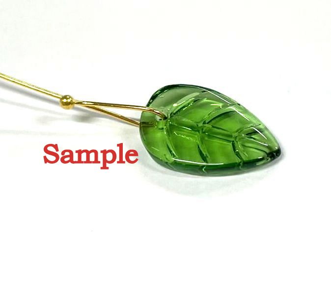 18mm Leaf Beads, Glass Beads, 420pcs