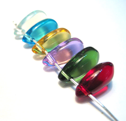 Smooth Teardrops, Glass, 13x7mm, 500pcs