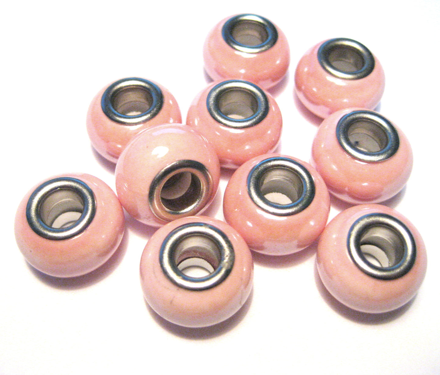 Ceramic Beads , Ceramic European Beads, Large Hole Rondelle Beads, 200pcs