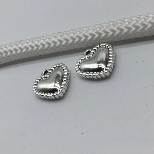 Antique Silver Heart Charms Pendant, 150pcs