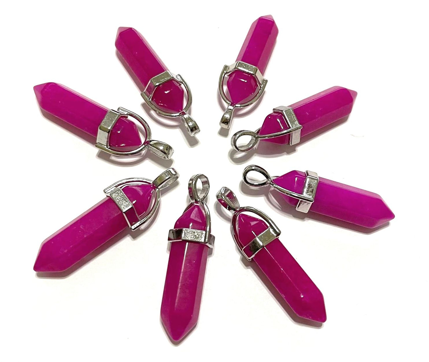 Gemstone Point Pendants, 50pcs
