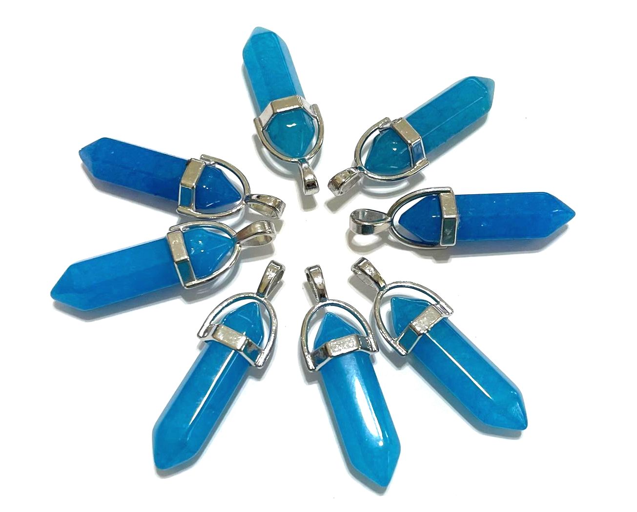 Gemstone Point Pendants, 50pcs