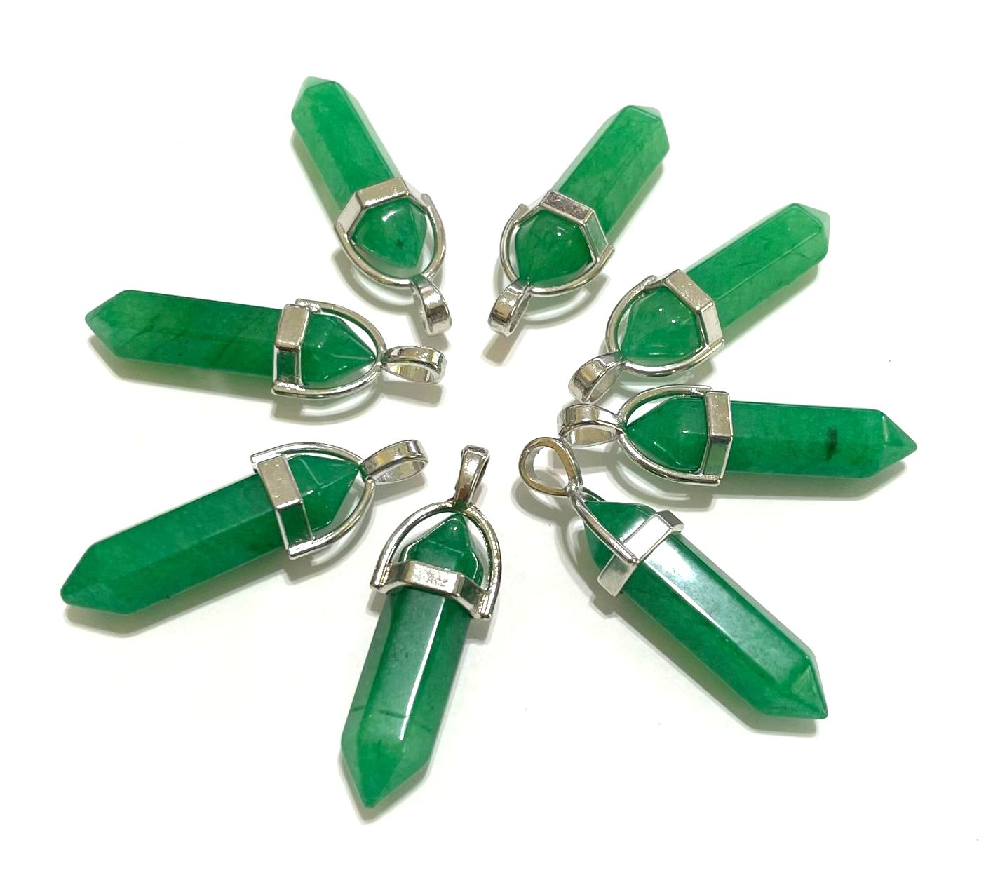 Gemstone Point Pendants, 50pcs