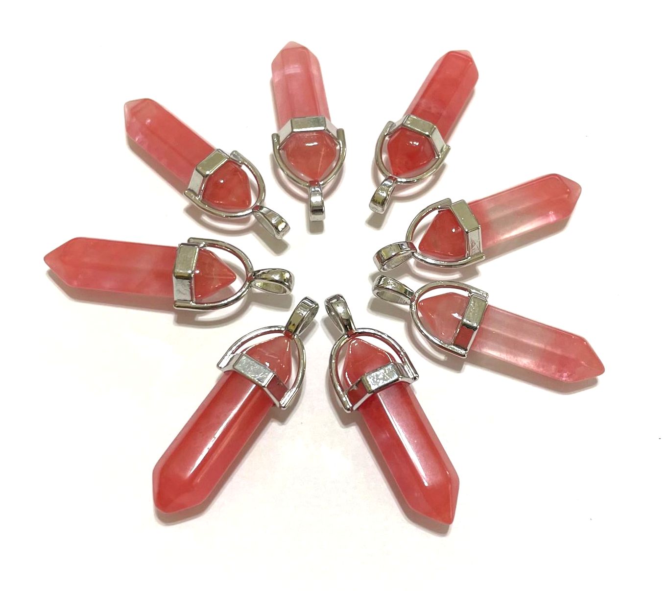 Gemstone Point Pendants, 50pcs