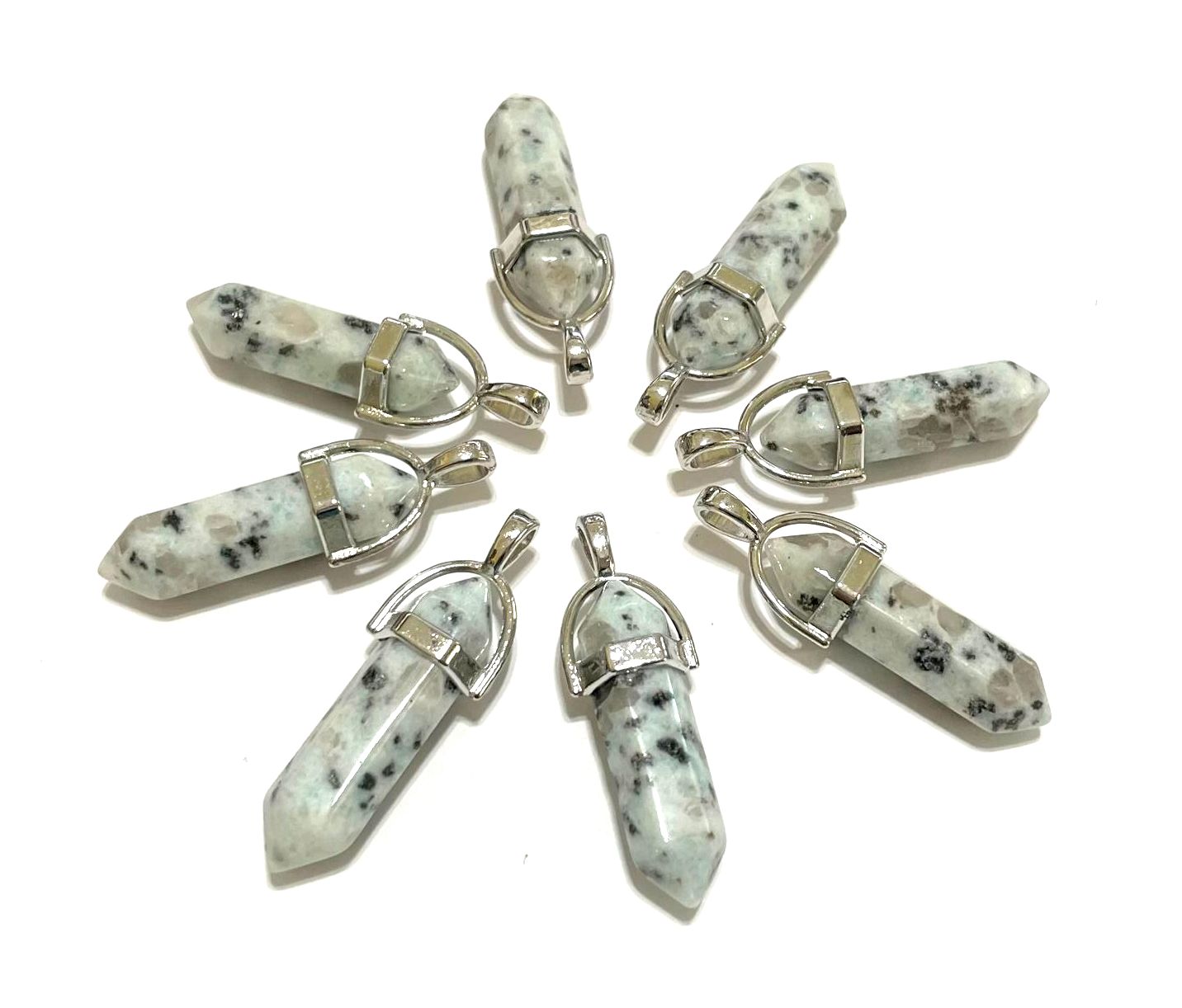 Gemstone Point Pendants, 50pcs