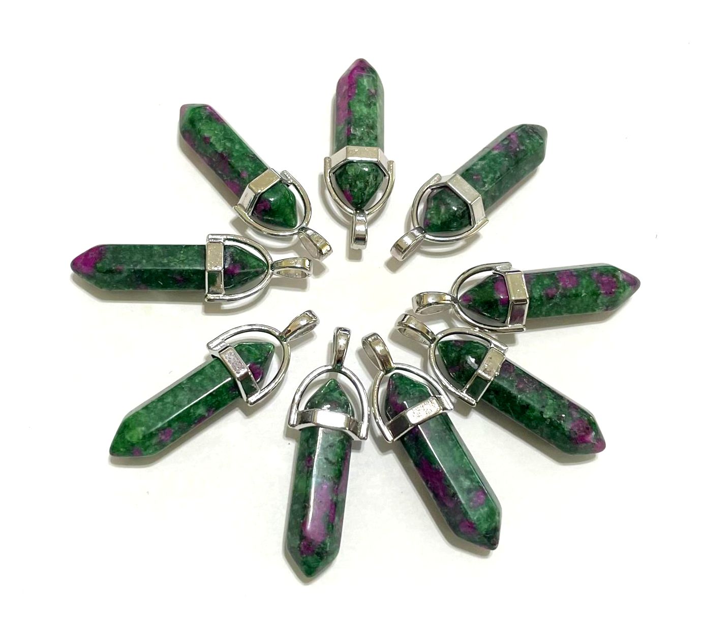 Gemstone Point Pendants, 50pcs
