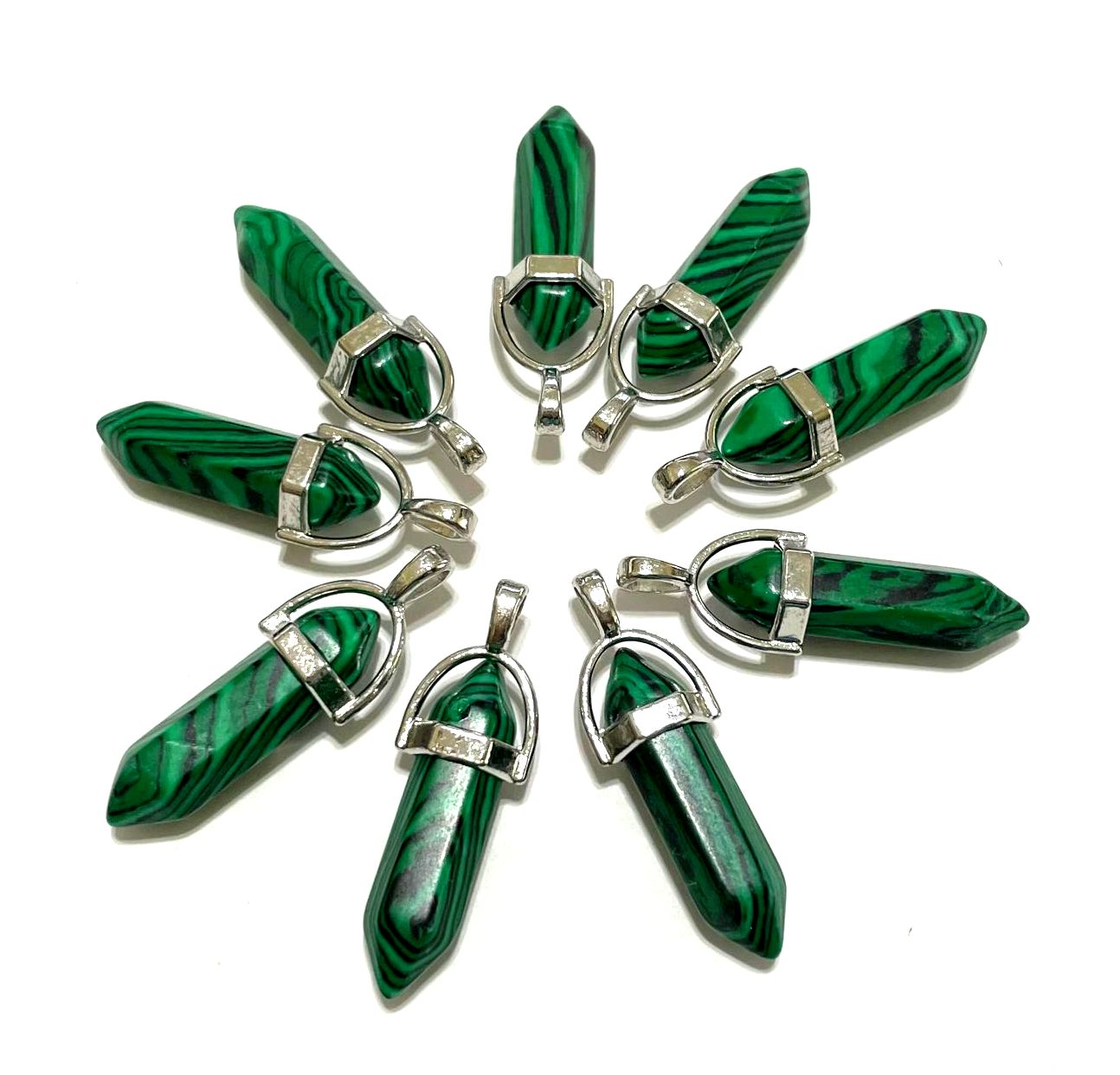 Gemstone Point Pendants, 50pcs