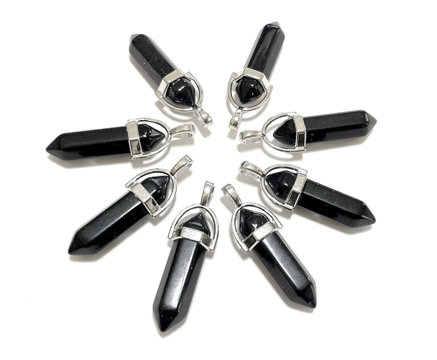 Gemstone Point Pendants, 50pcs