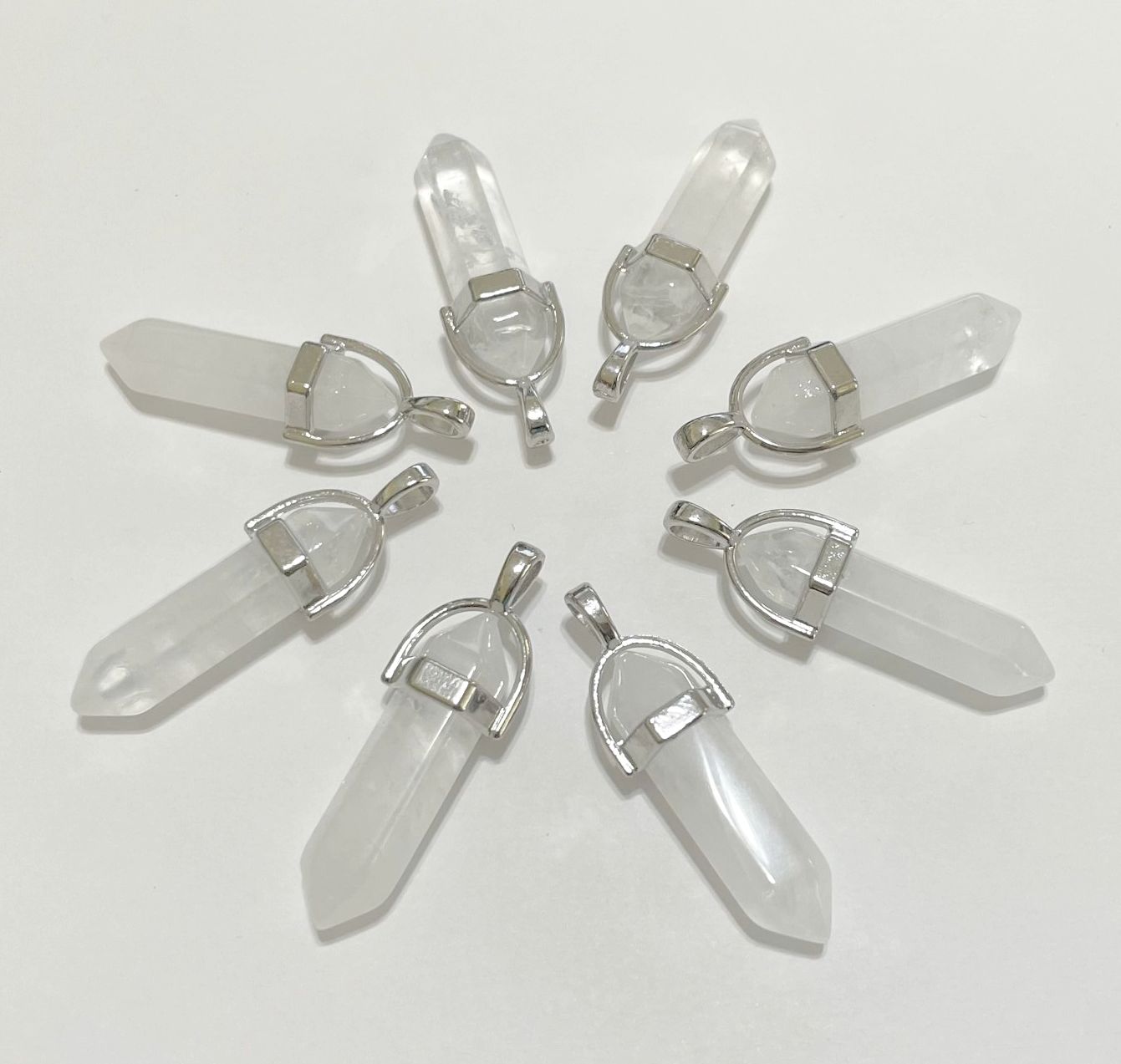 Gemstone Point Pendants, 50pcs