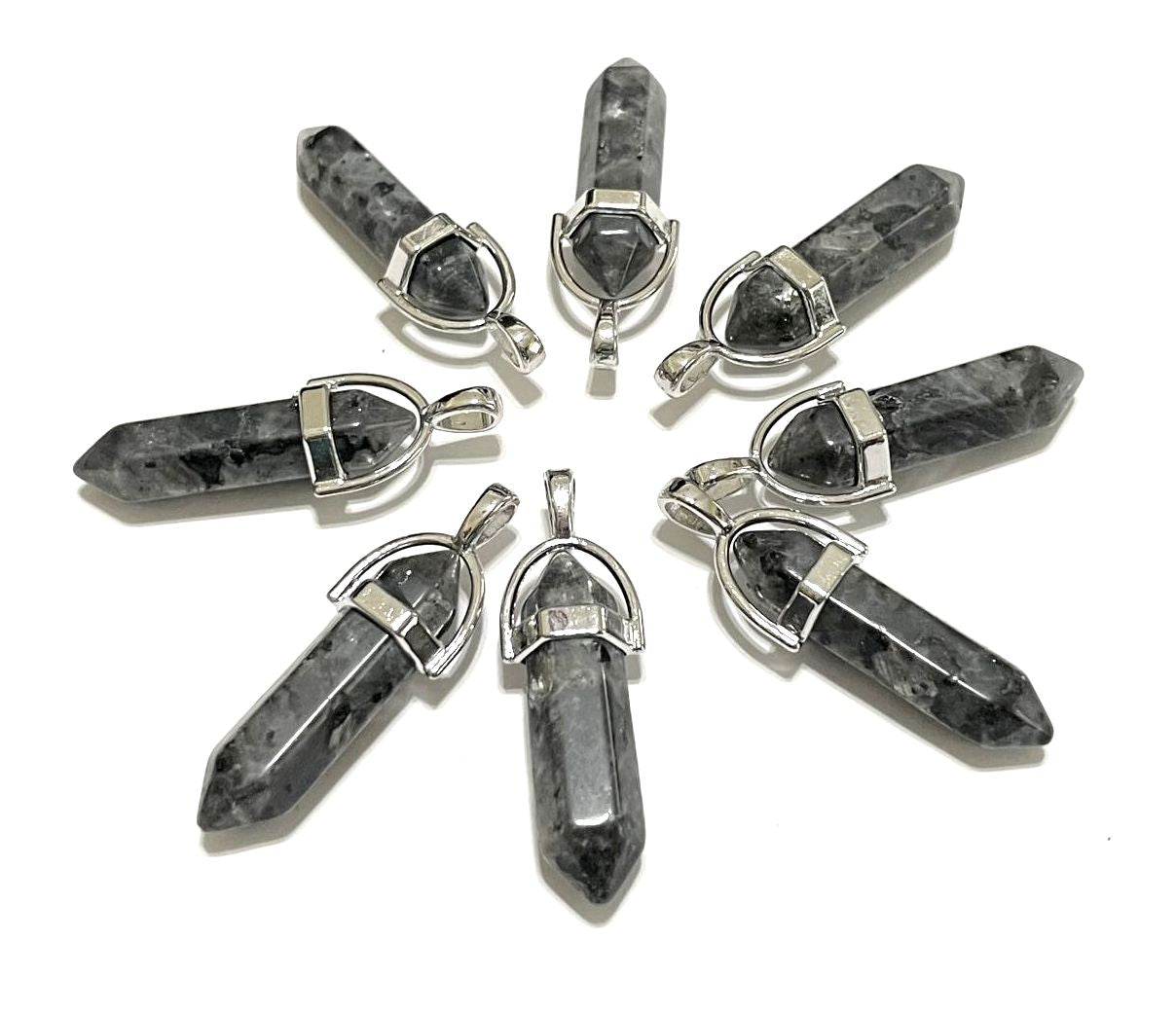 Gemstone Point Pendants, 50pcs