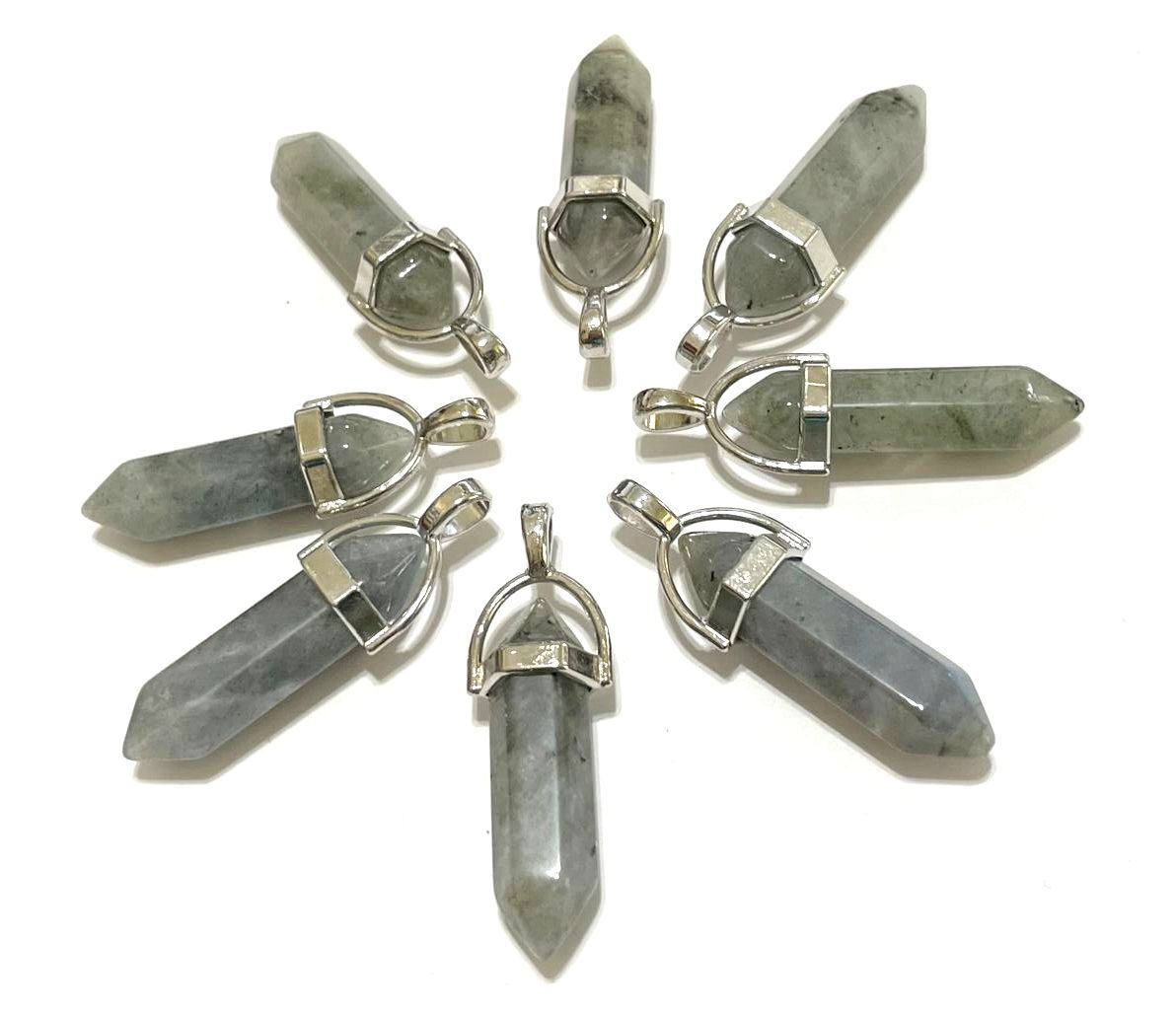 Gemstone Point Pendants, 50pcs