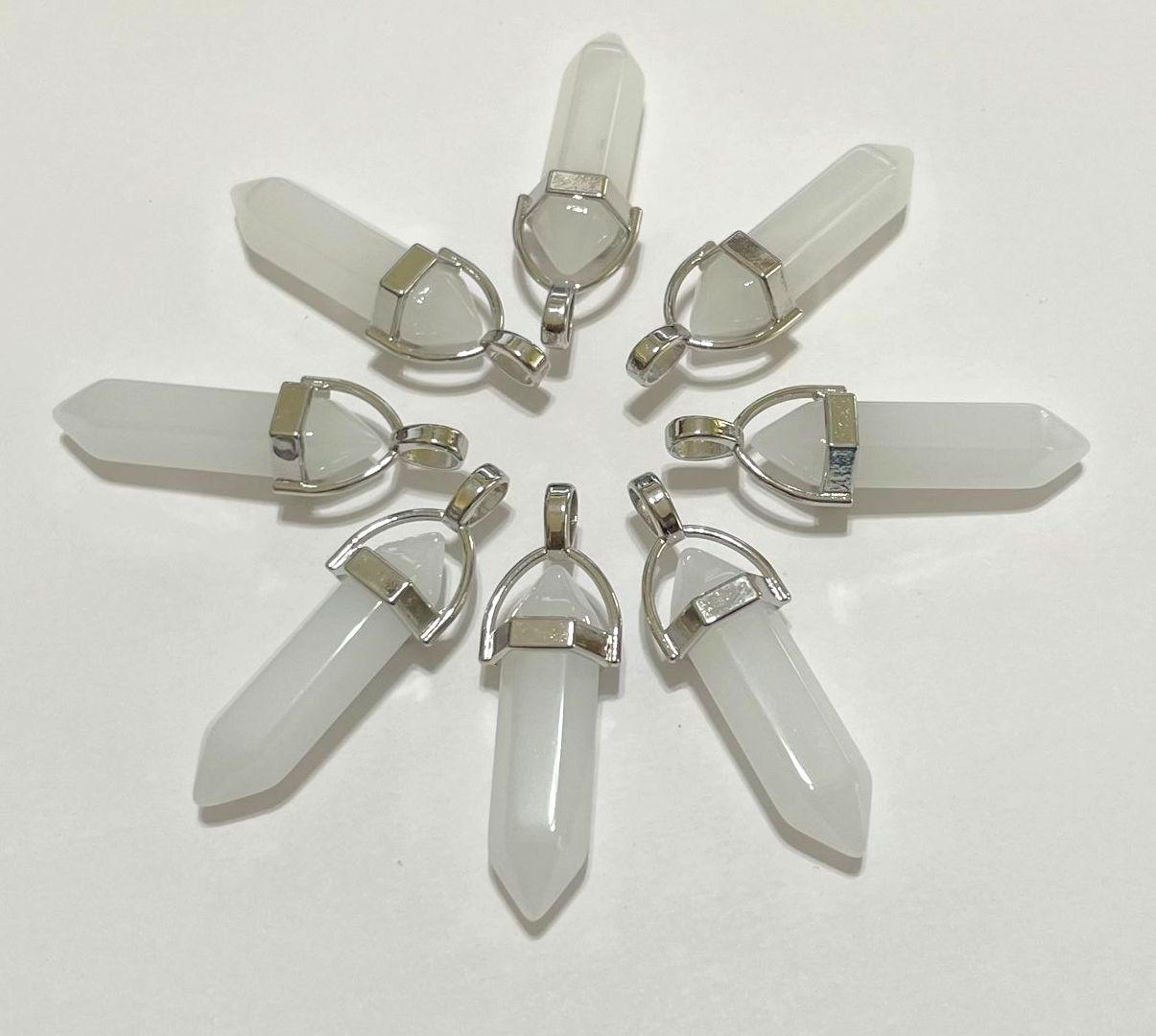 Gemstone Point Pendants, 50pcs