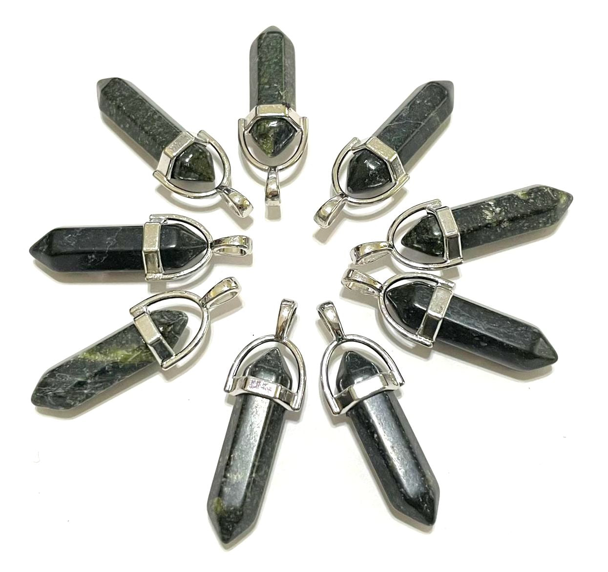 Gemstone Point Pendants, 50pcs