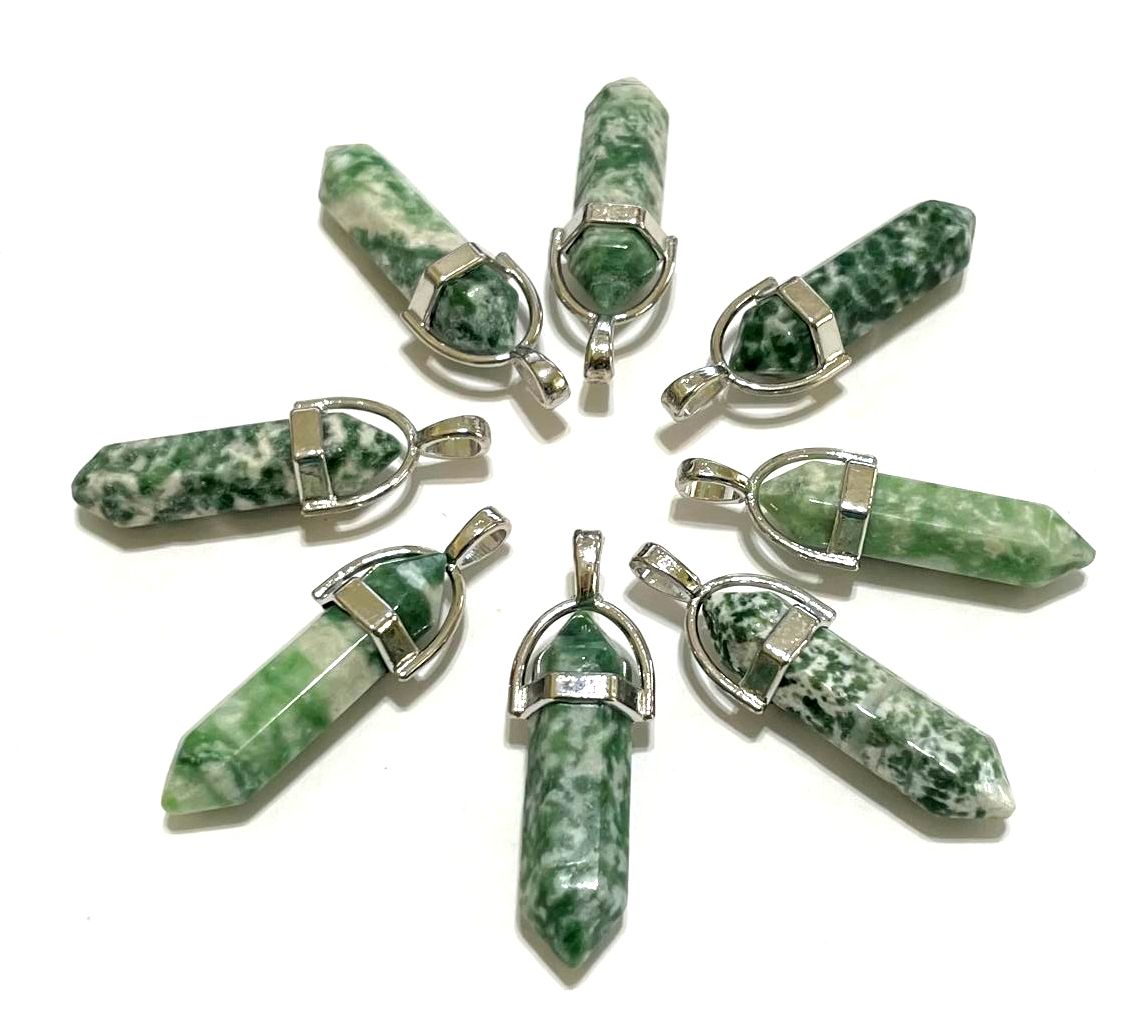 Gemstone Point Pendants, 50pcs