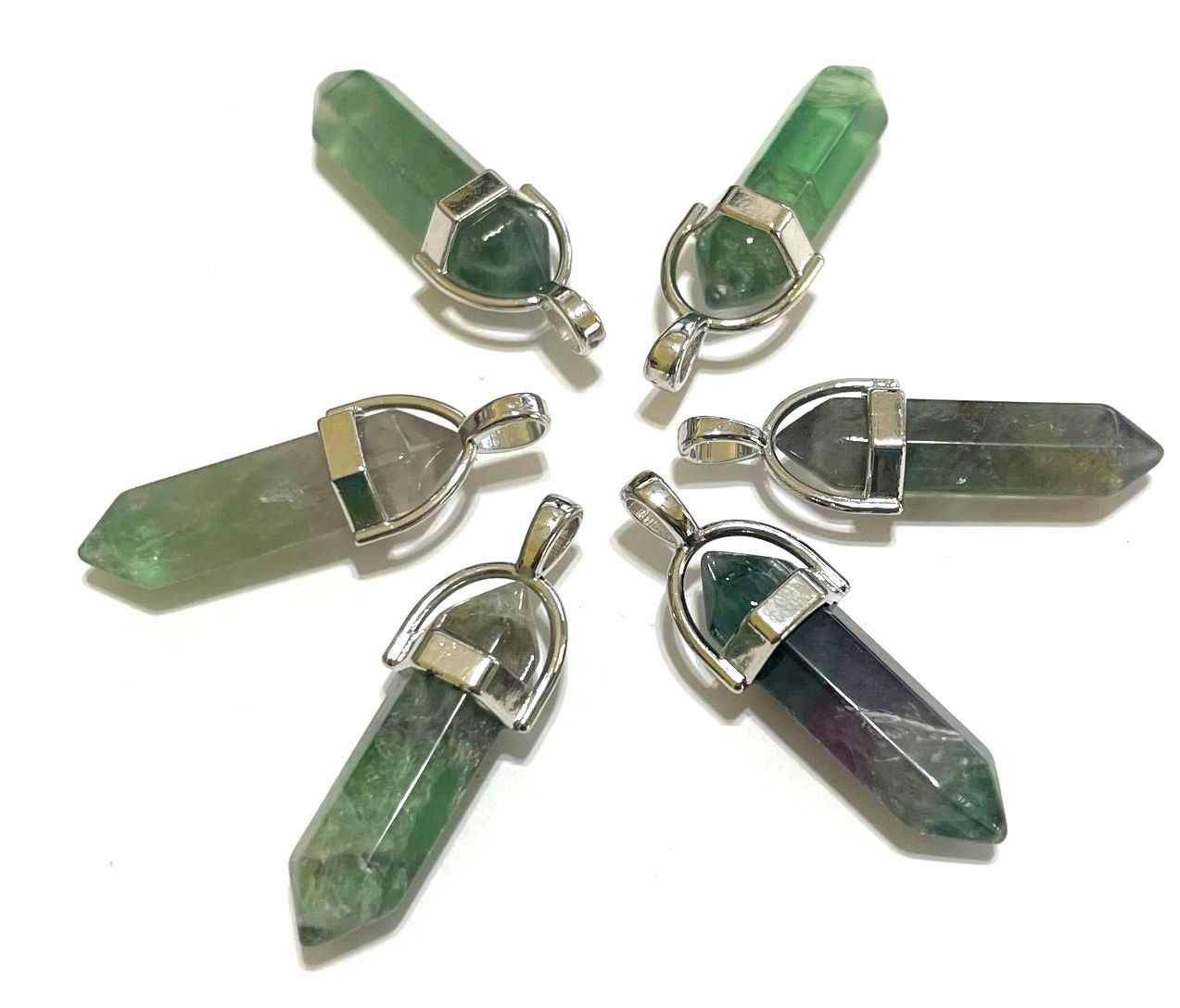 Gemstone Point Pendants, 50pcs