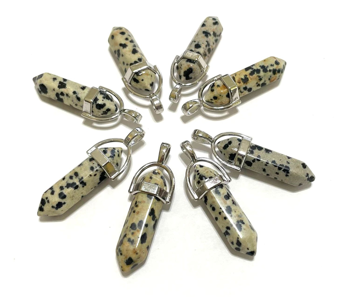 Gemstone Point Pendants, 50pcs