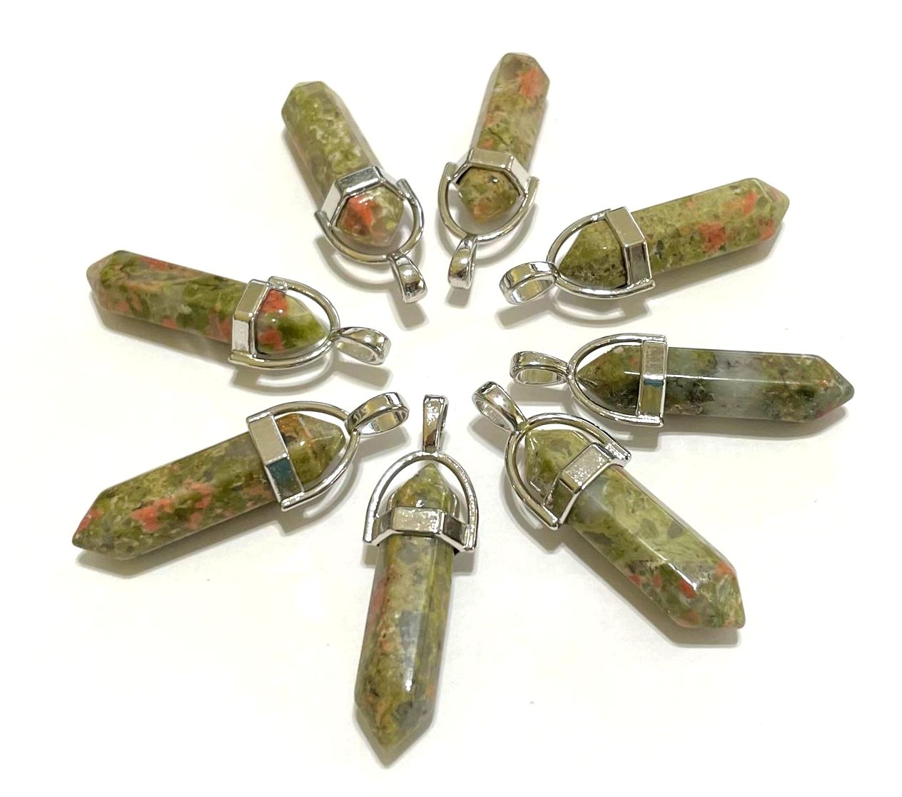 Gemstone Point Pendants, 50pcs