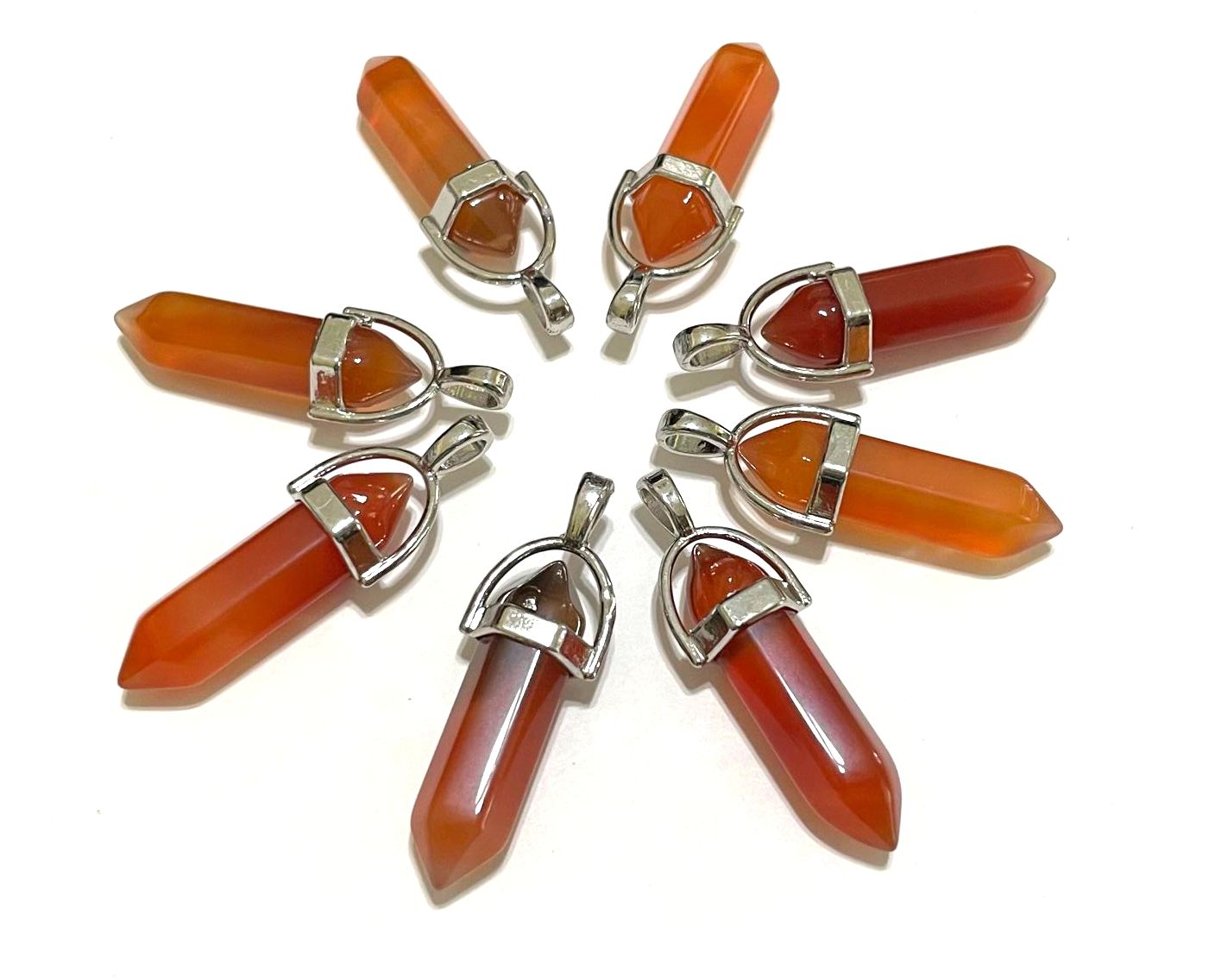 Gemstone Point Pendants, 50pcs