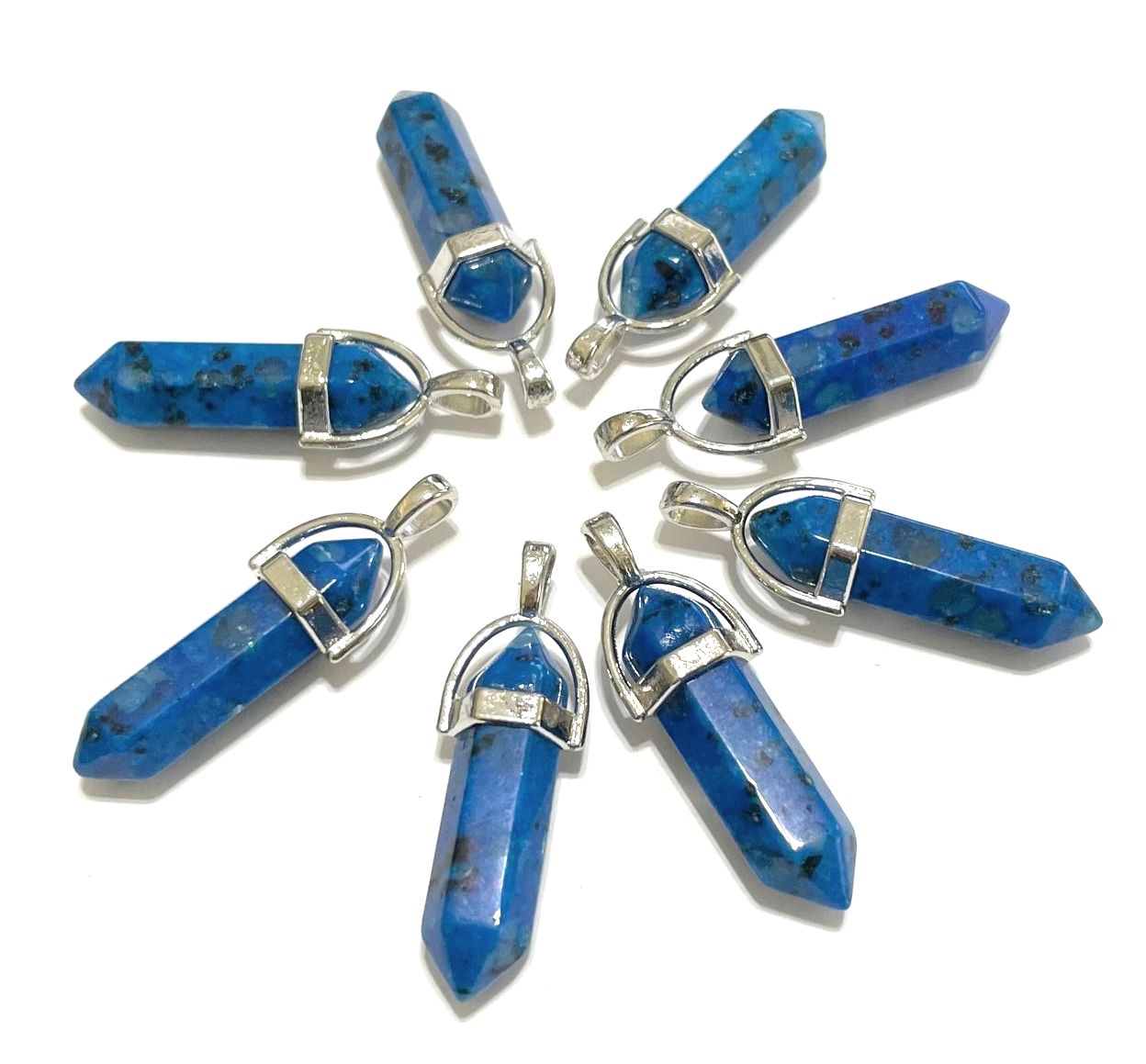Gemstone Point Pendants, 50pcs