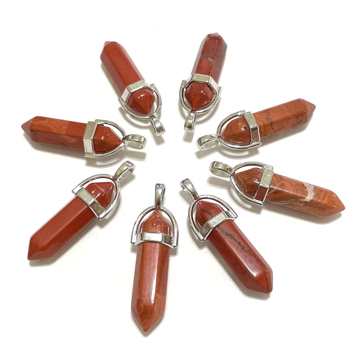 Gemstone Point Pendants, 50pcs