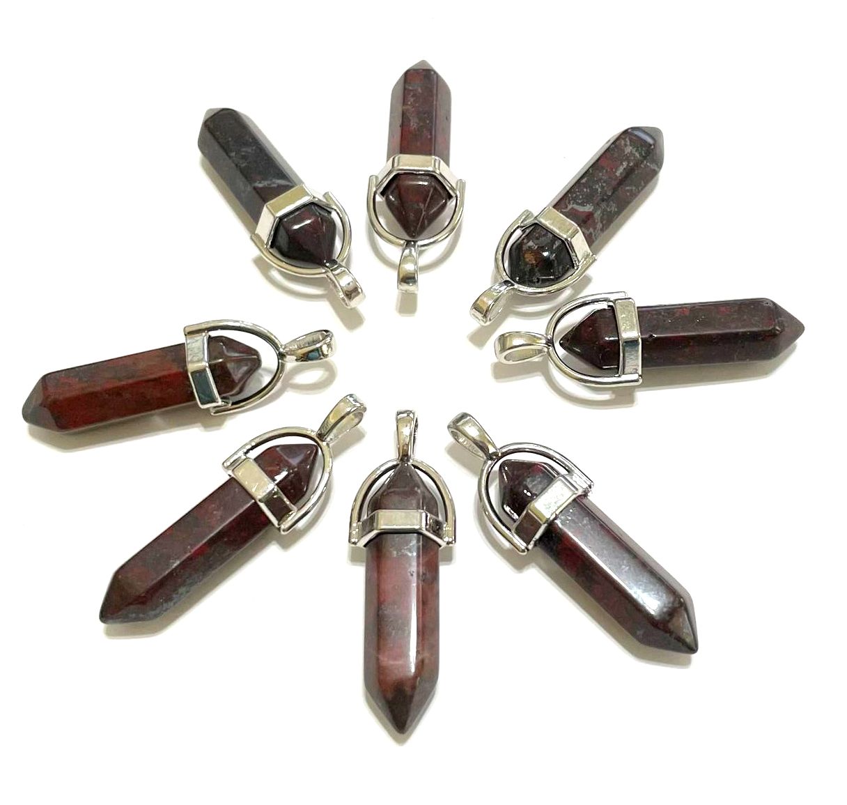 Gemstone Point Pendants, 50pcs