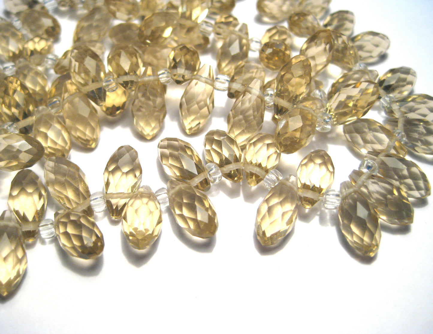 Faceted Teardrops, Glass, 12x6mm, 10 Strands