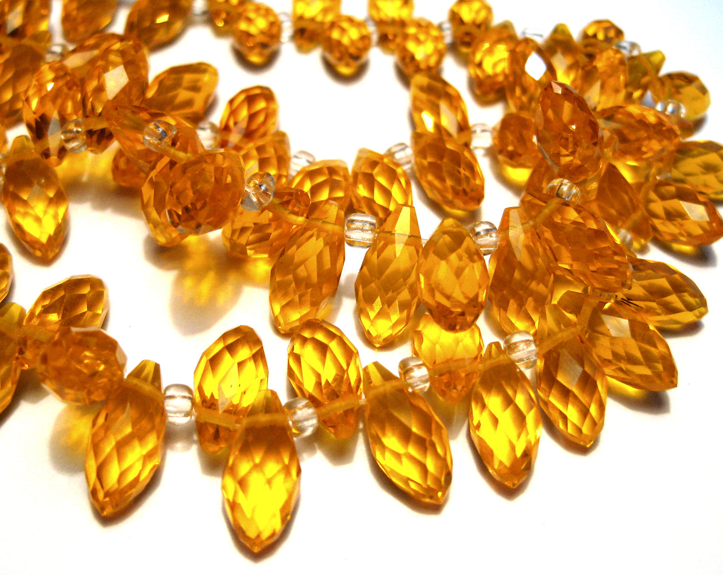 Faceted Teardrops, Glass, 12x6mm, 10 Strands