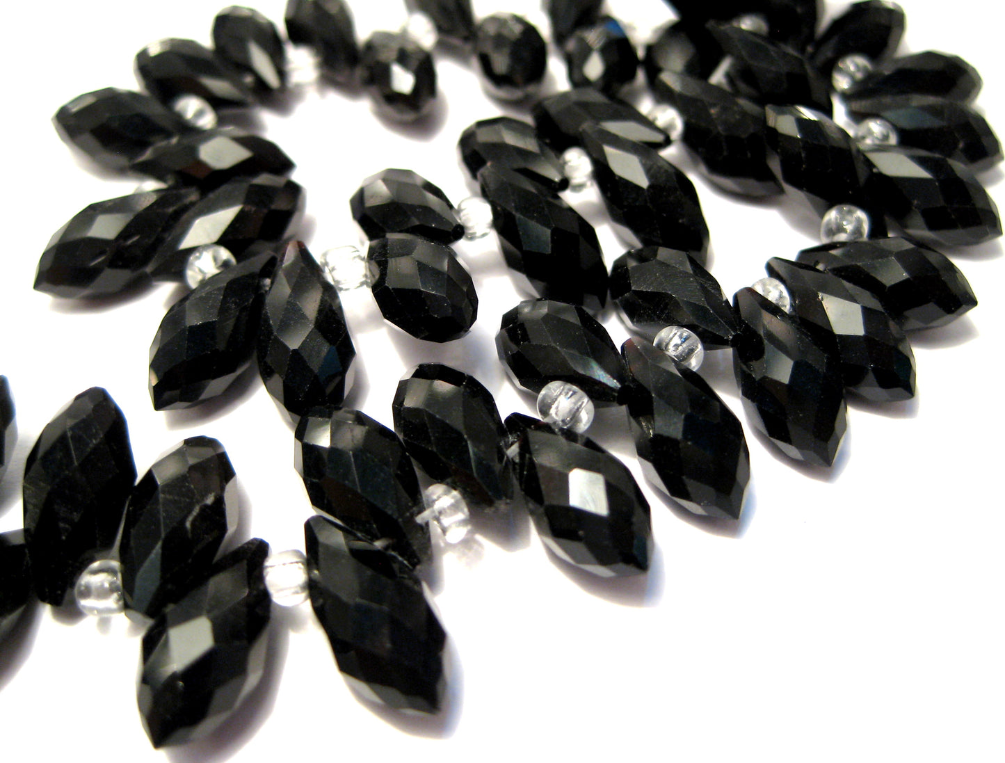 Faceted Teardrops, Glass, 12x6mm, 10 Strands