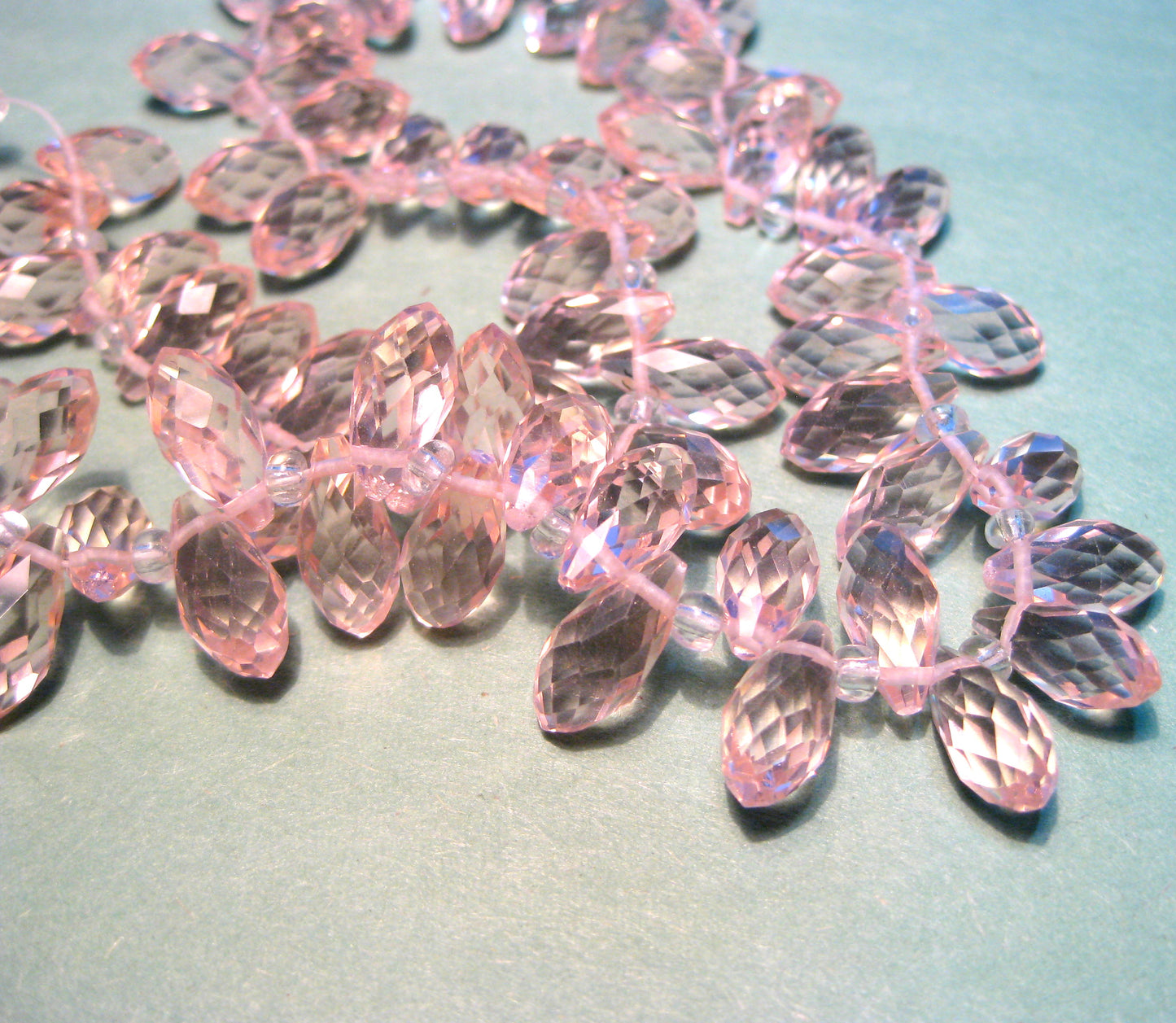 Faceted Teardrops, Glass, 12x6mm, 10 Strands