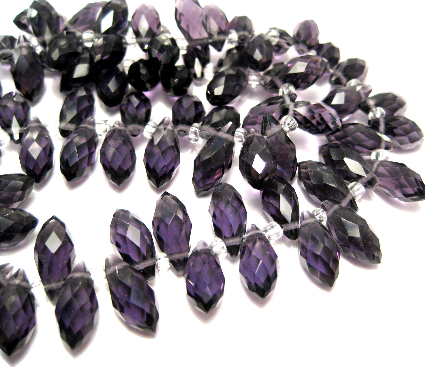 Faceted Teardrops, Glass, 12x6mm, 10 Strands