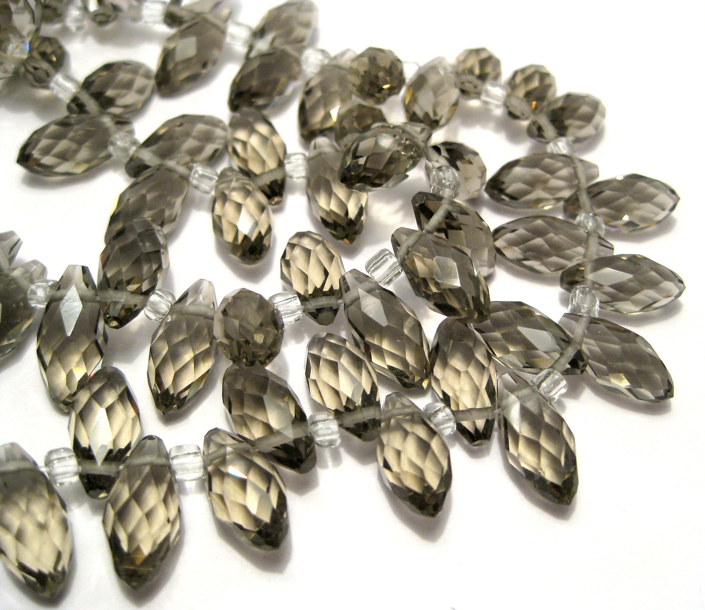 Faceted Teardrops, Glass, 12x6mm, 10 Strands