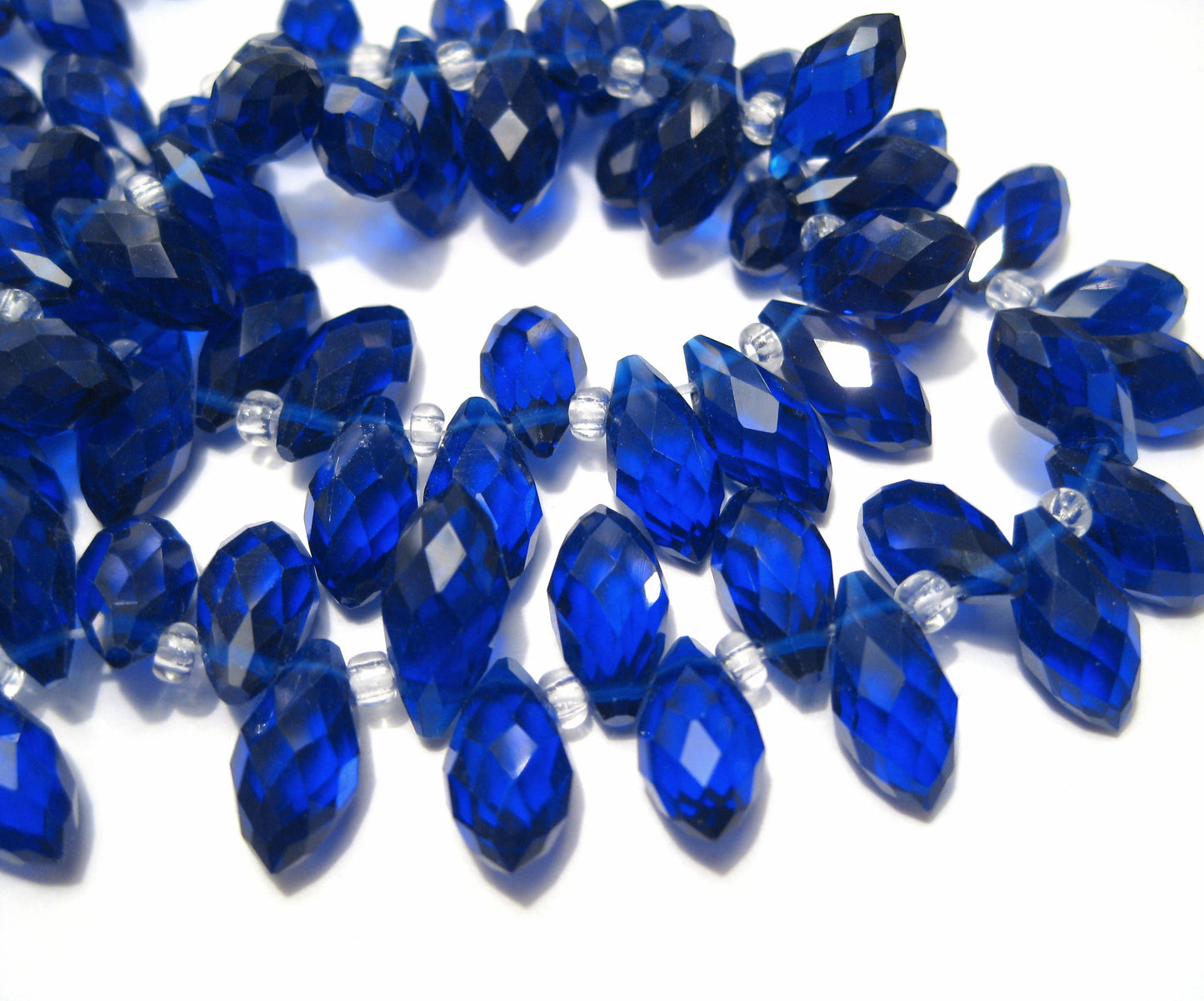 Faceted Teardrops, Glass, 12x6mm, 10 Strands