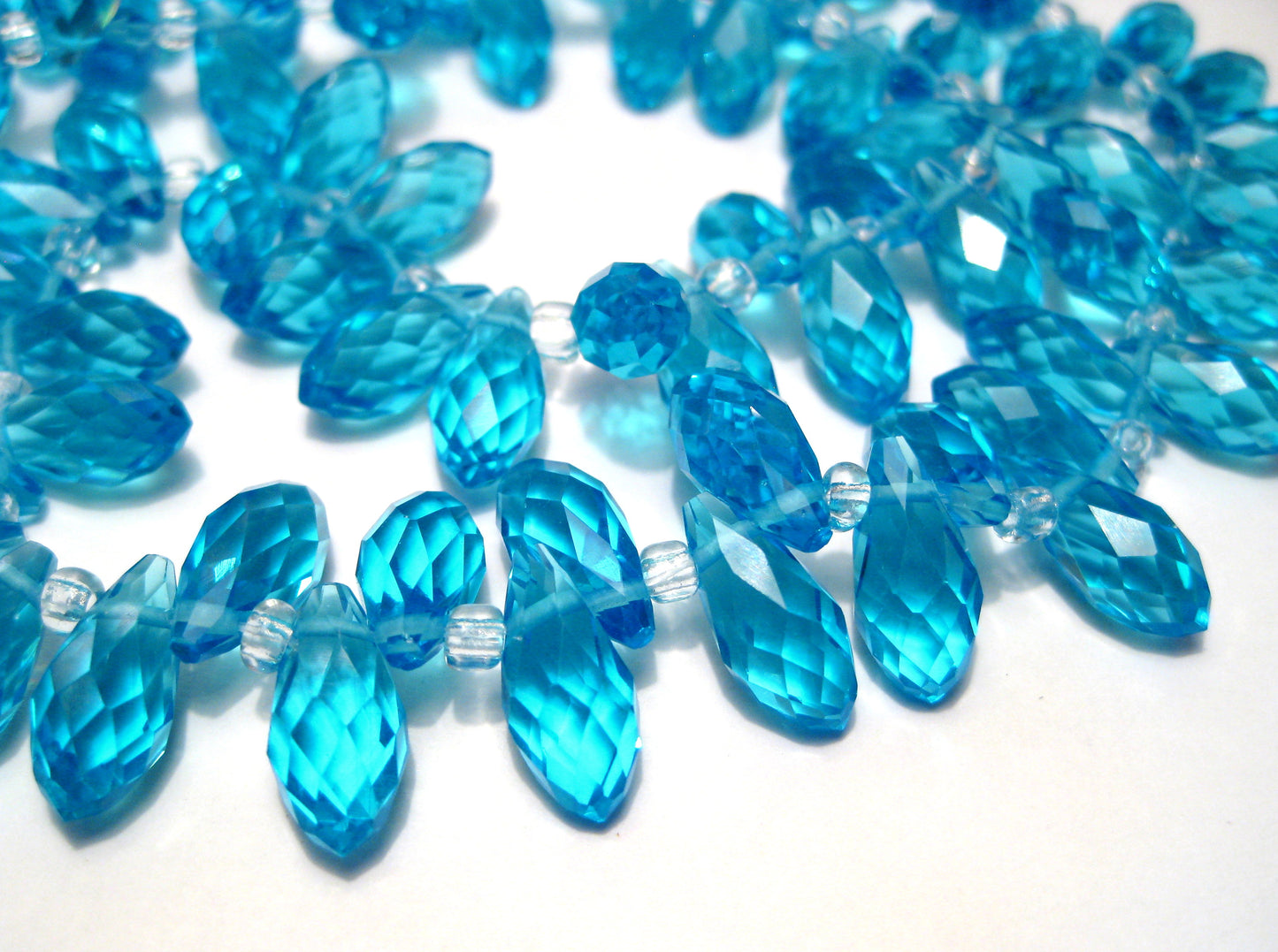 Faceted Teardrops, Glass, 12x6mm, 10 Strands