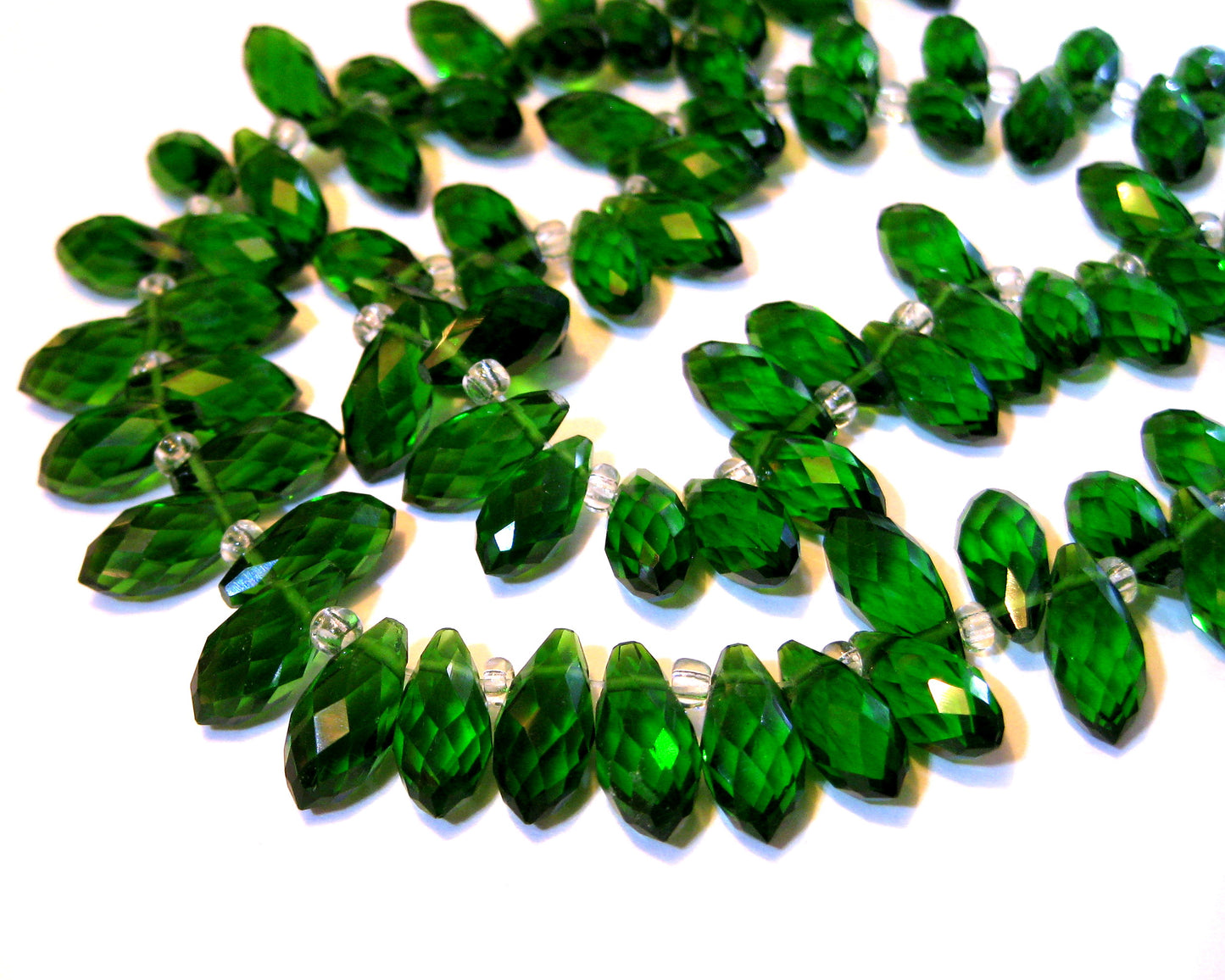 Faceted Teardrops, Glass, 12x6mm, 10 Strands