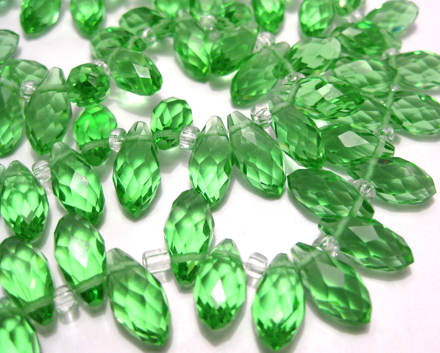 Faceted Teardrops, Glass, 12x6mm, 10 Strands