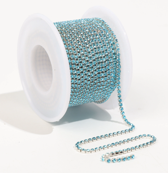 Cup Chains, Rhinestone Chain, 2 Rolls