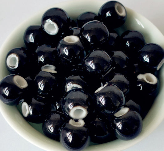 Ceramic Beads, Round, 6mm- 1440pcs / 8mm-720pcs/ 10mm- 360pcs