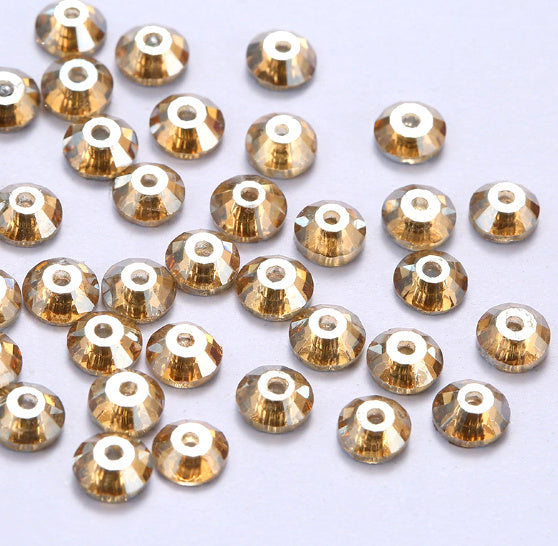 4mm-8mm Sew On Rhinestones, Flat Back Sew On Rhinestones, Round, 5pks
