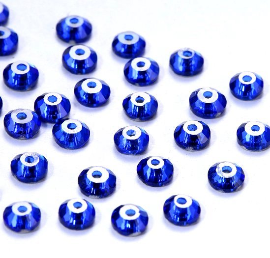 4mm-8mm Sew On Rhinestones, Flat Back Sew On Rhinestones, Round, 5pks
