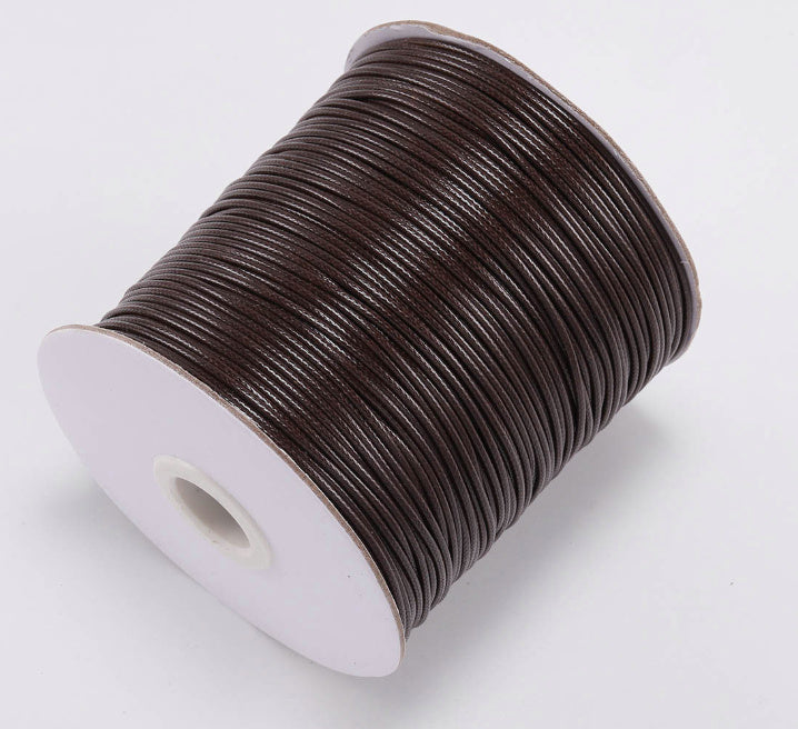 Korean Wax Cord, Bracelet Necklace Cord, Polyester cord, 0.5mm- 2mm, 2 rolls