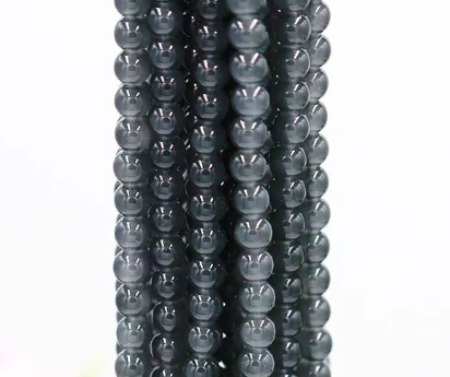 Imitation Jade Beads, Glass Beads , Round Glass Beads, 8 strands
