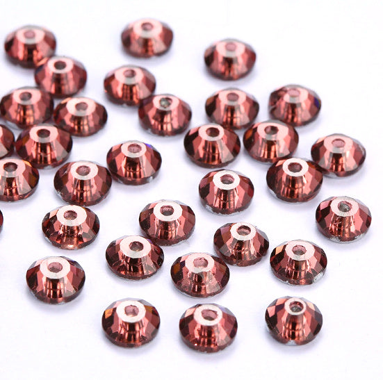 4mm-8mm Sew On Rhinestones, Flat Back Sew On Rhinestones, Round, 5pks