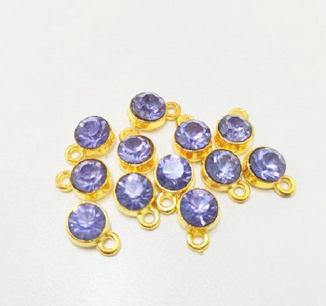 Birthstone charms, Rhinestone Charms Pendants, 10mm, 500pcs