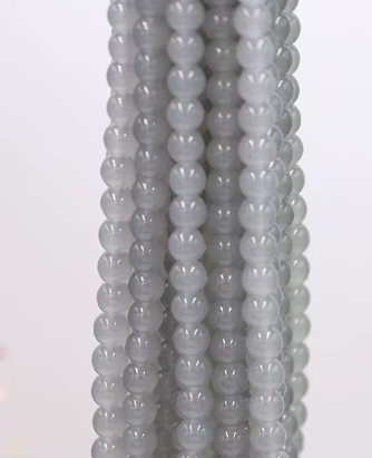 Imitation Jade Beads, Glass Beads , Round Glass Beads, 8 strands
